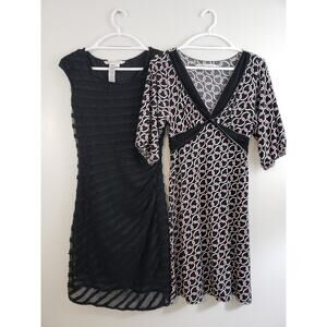 Y2K Max Studio Womens Dress Size S Stretch Lace Cocktail Whimsygoth Lot of 2